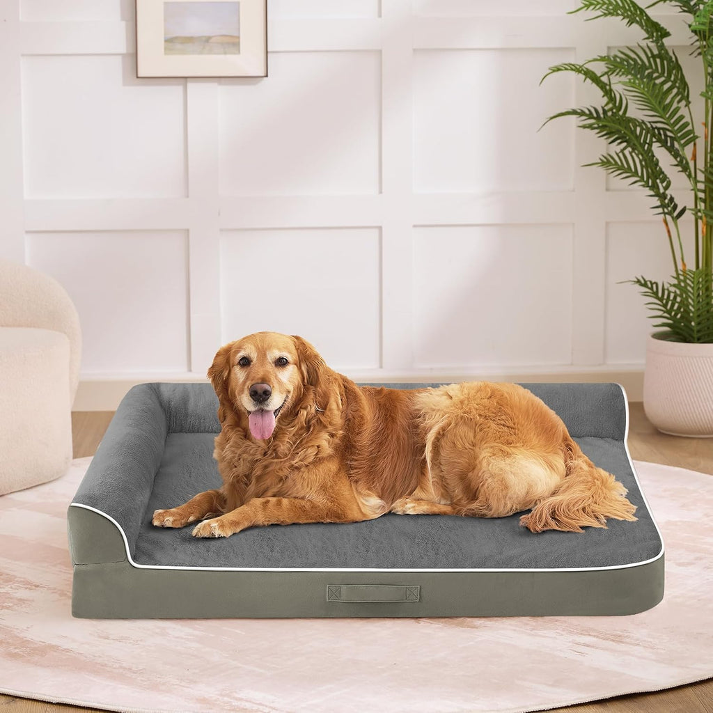 XL Orthopedic Dog Bed for Large Sized Dogs, 42"x30", Olive Green