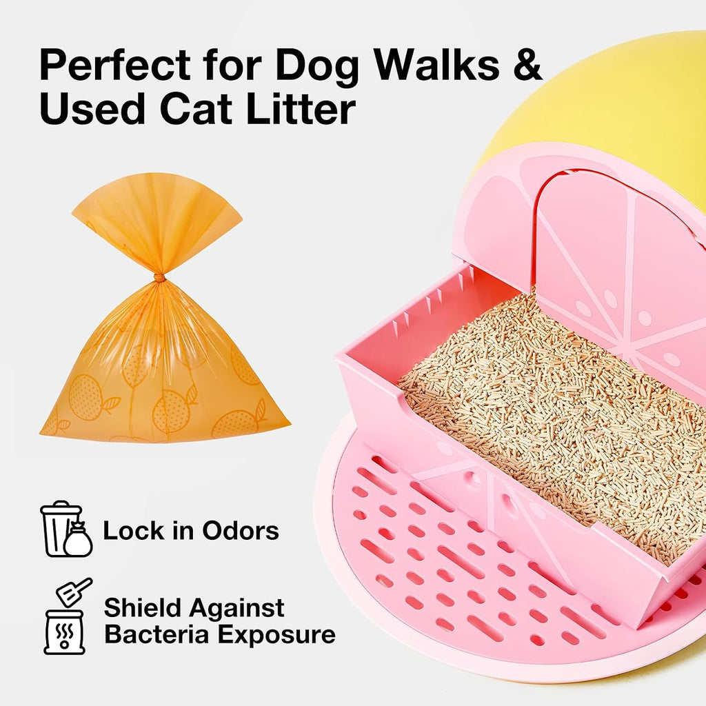 VETRESKA Citrus Scented Dog Poop Bags, 540 Counts, Leak Proof | Extra Thick and Large Pet Waste Bags for Dogs Walking and Cat Litter, 36 Refill Rolls
