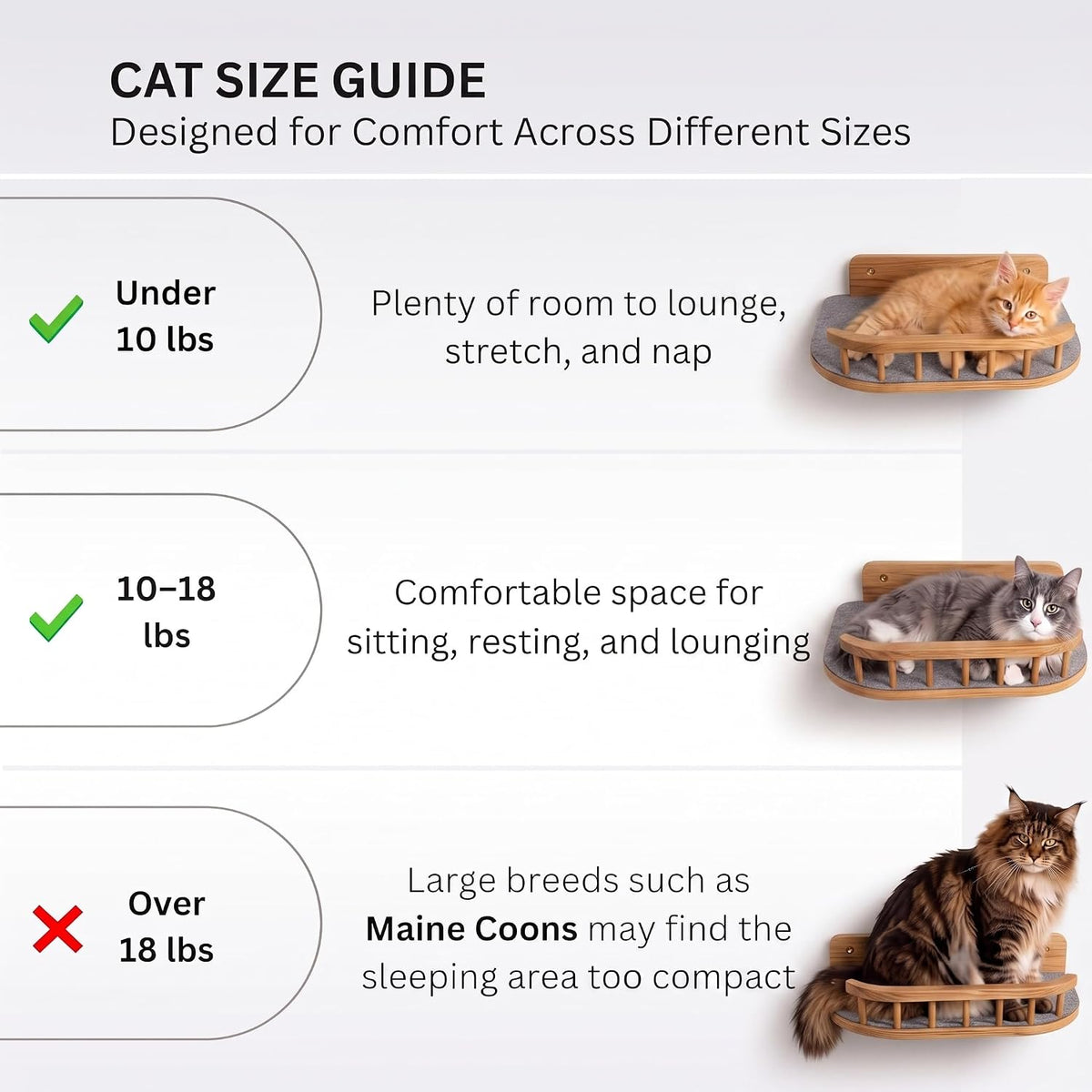 Cat Wall Shelves, Modern Cat Wall Furniture for Indoor Cats