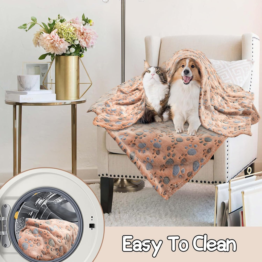 Rezutan Blanket for Large Dogs & Cats Soft Reversible Cute Paw 40"x31"