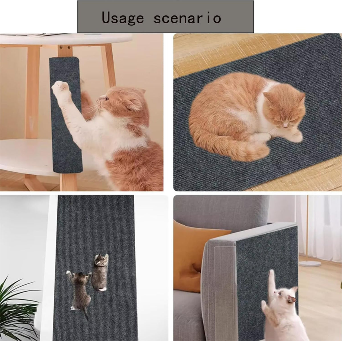 78.7"x15.8" Couch Cat Scratch Protector, Cat Scratcher Furniture Pad