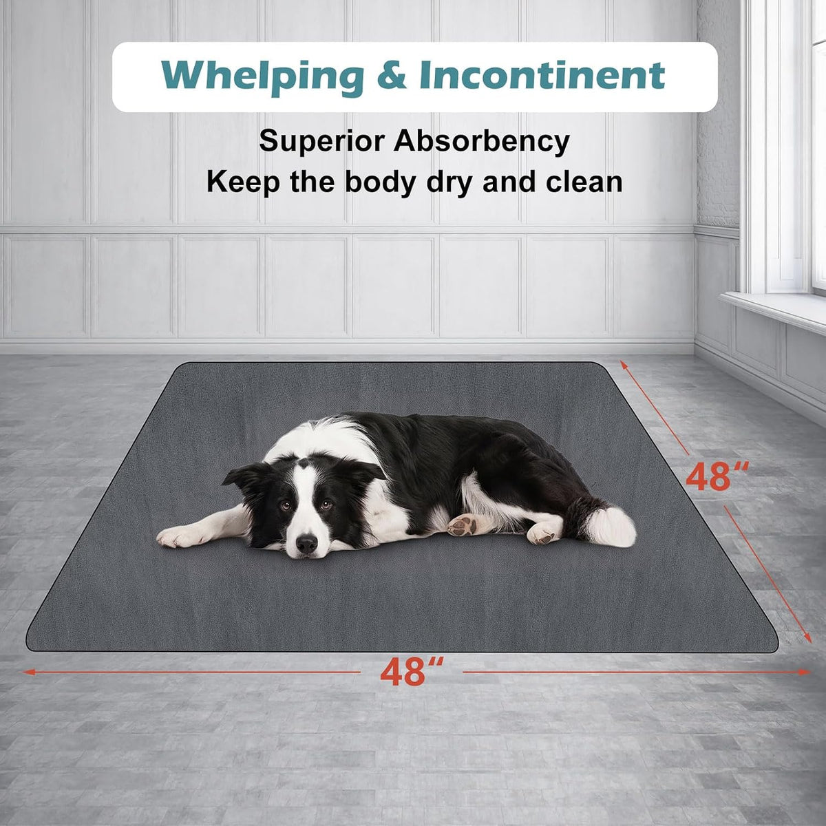 INVENHO Washable Pee Pads for Dogs, Reusable Dog Pads Upgrade Non-Slip Dog Pee Pads Heavy Absorbency Puppy Pee Pads Quick Dry Whelping Pads/Waterproof Puppy Training Pad