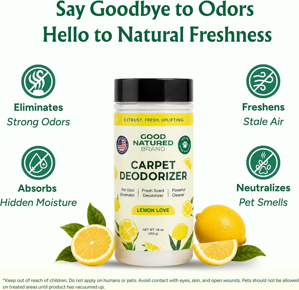 Good Natured Brand Carpet Deodorizer & Pet Odor Eliminator Powder, 16oz