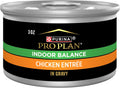 Purina Pro Plan Indoor Balance Chicken Wet Cat Food in Gravy (24) 3 oz Cans