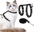 EXPAWLORER Cat Harness and Leash Set - Escape Proof Adjustable Cat Harness, H-shped Comfortable Soft Lightweight Kitten Harness for Outdoor Walking, for Small Medium Cats,Star-Moon M