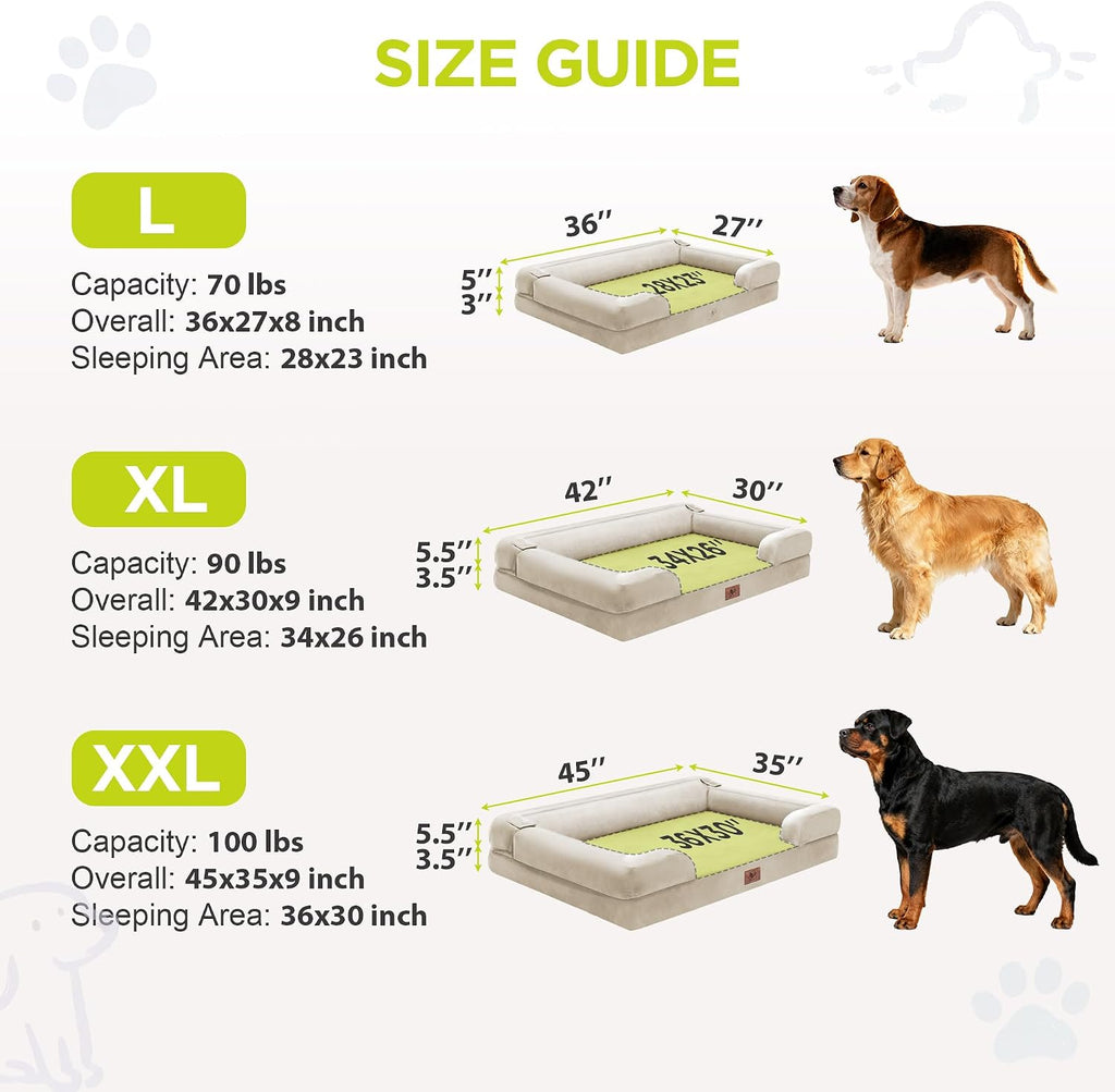 Waterproof Orthopedic Dog Bed for Medium Large Sized Dogs