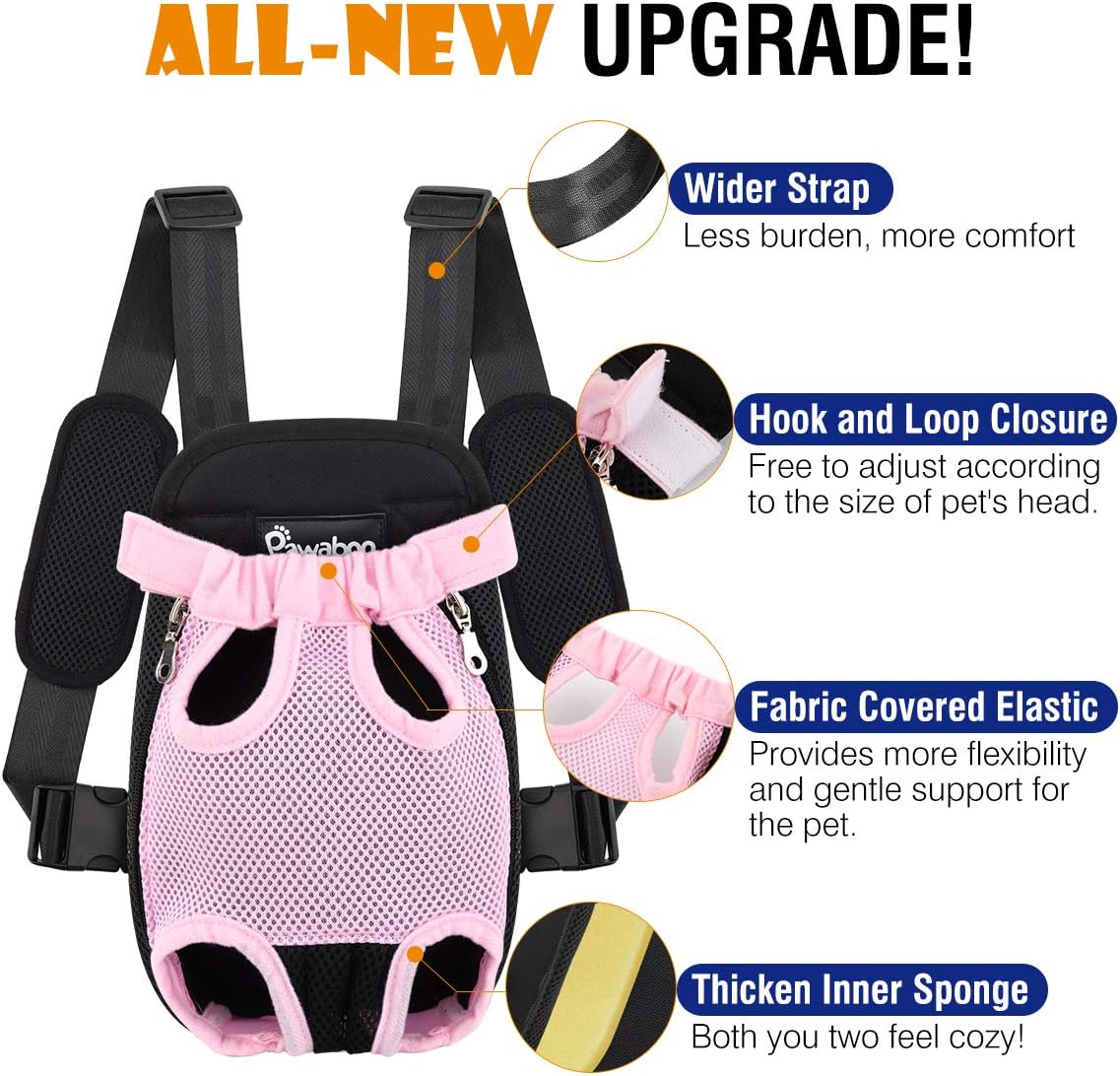 Pawaboo Pet Front Carrier Backpack for Small Medium Dogs