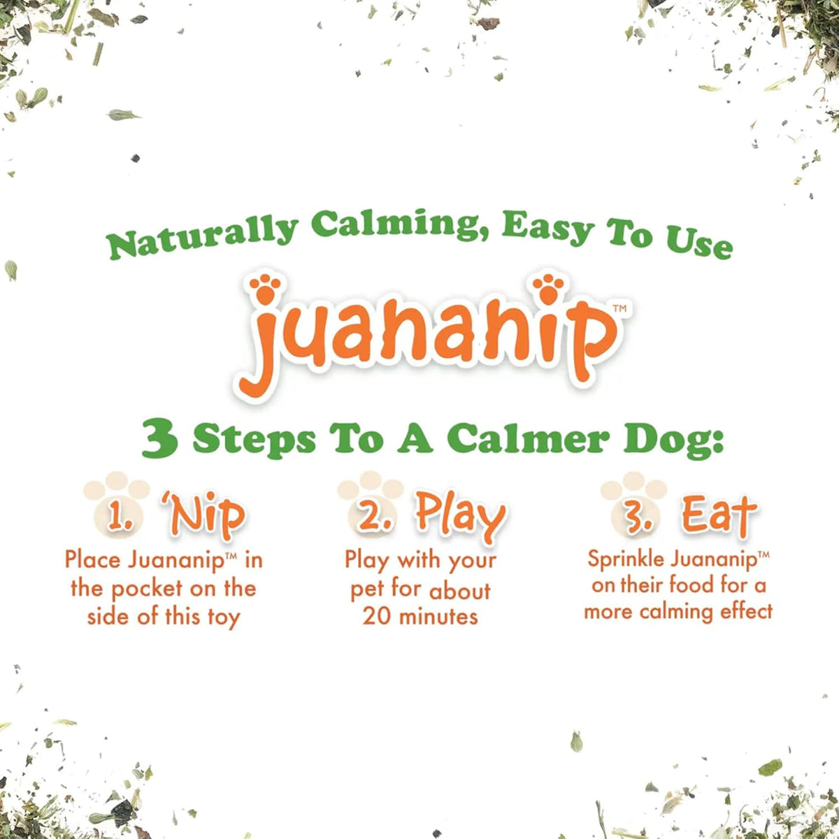 Doggijuana Juananip Refill Bottle for Dogs, 2-Pack | Natural Calming Catnip