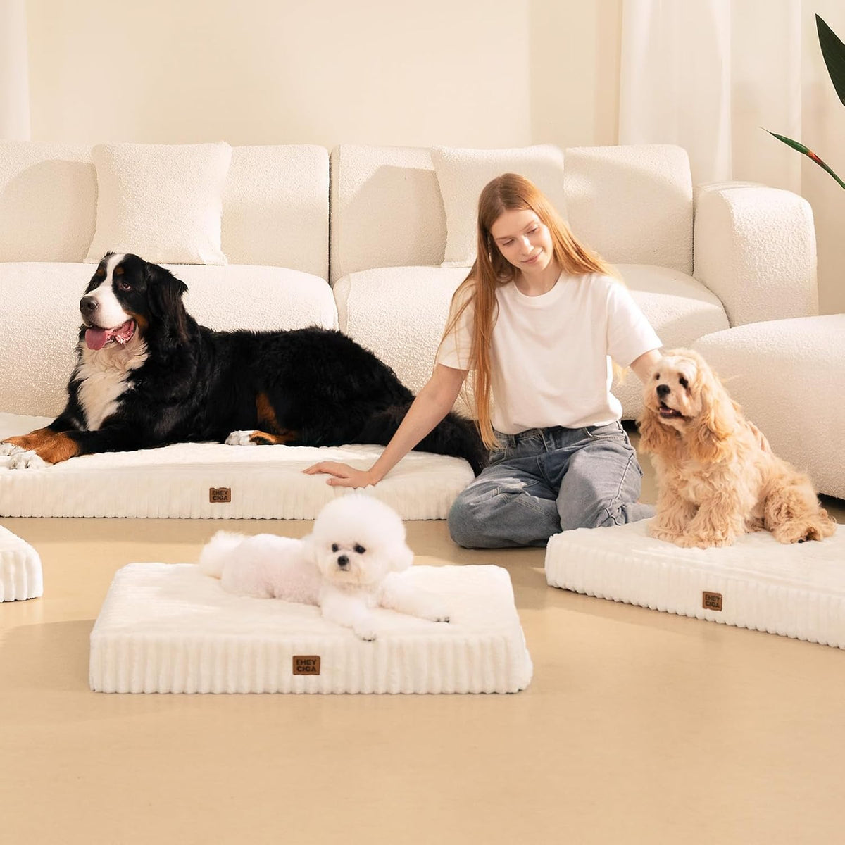 EHEYCIGA Orthopedic Dog Bed Medium Size Dog, 30"x20" Washable Pet Bed