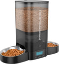 HoneyGuaridan 5L Automatic Cat Feeder for 2 Cats,Timed Dry Food Cat Feeder
