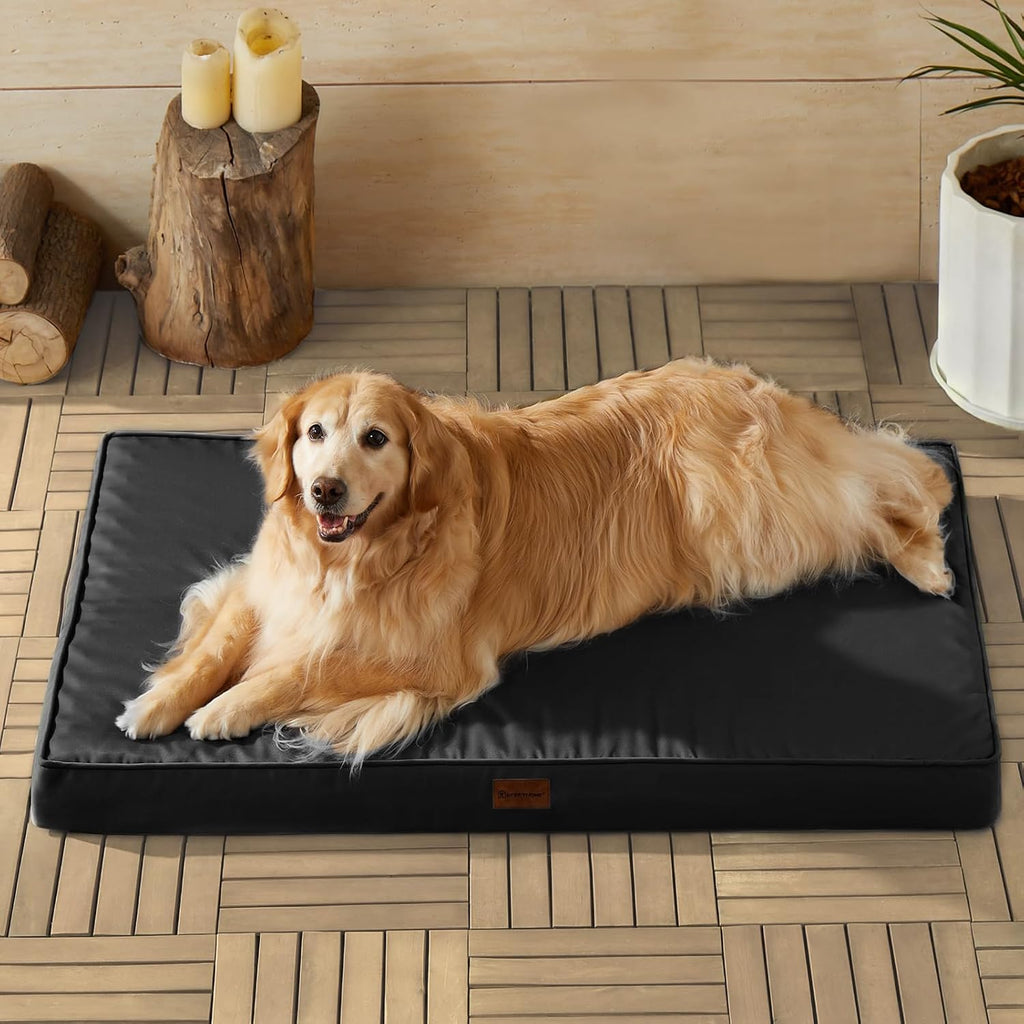 BFPETHOME Outdoor Waterproof Dog Bed for Large Dogs, Washable Cover, 36"