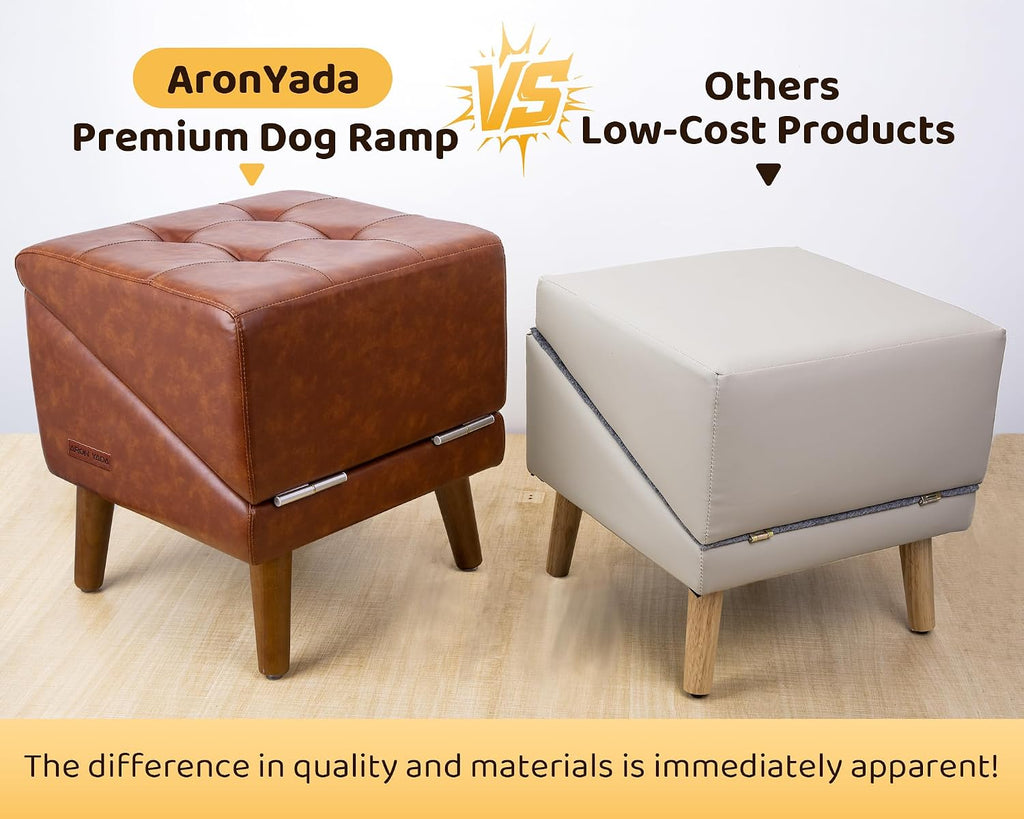 Dog Ramp for Couch, 16"H 2-in-1 Non-Slip Dog Stairs for Small Dogs