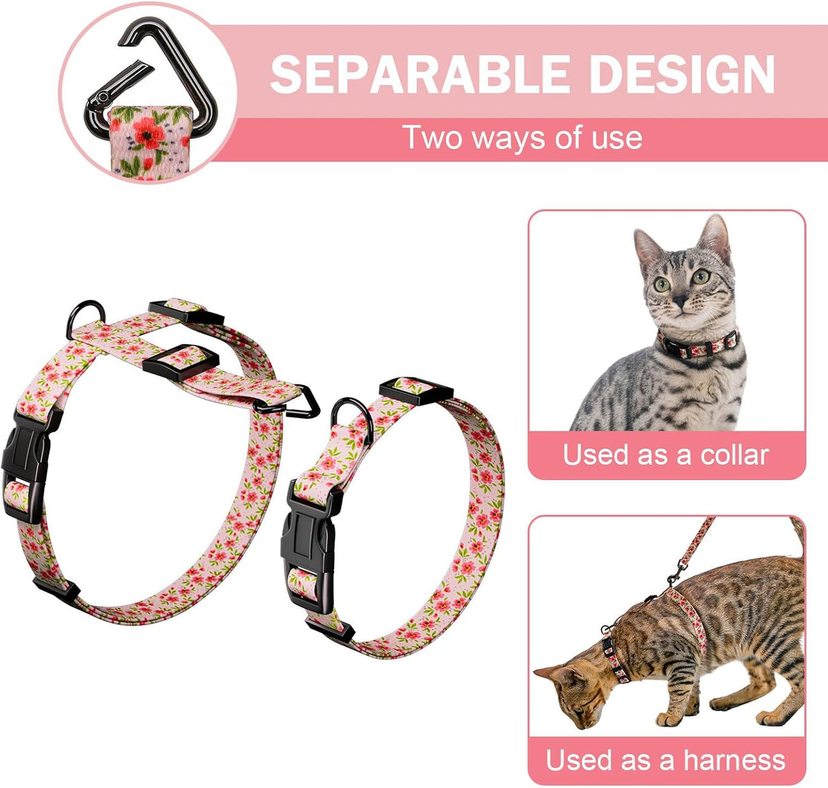 Hikiko Cat Harness and Leash Set Escape Proof