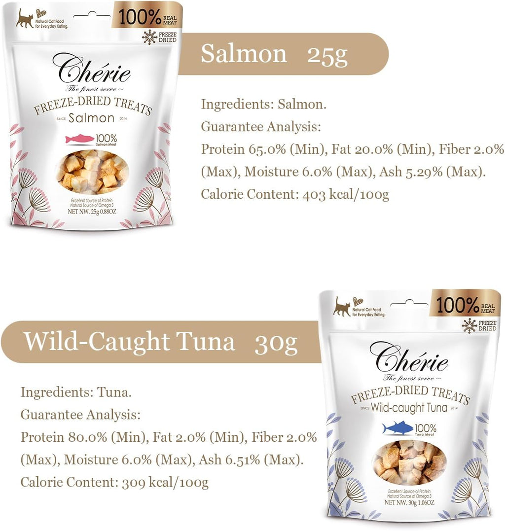 CHÉRIE Freeze-Dried Cat Treats, Chicken & Liver, 1.06 oz Bag