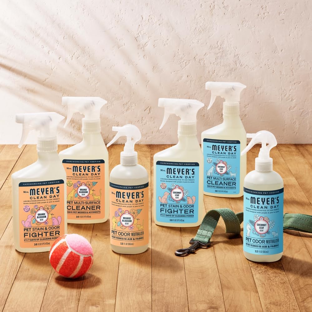 Mrs. MEYER'S CLEAN DAY Pet Stain & Odor Fighter, Orange Blossom Scent, 16 Fl Oz (Pack of 6)