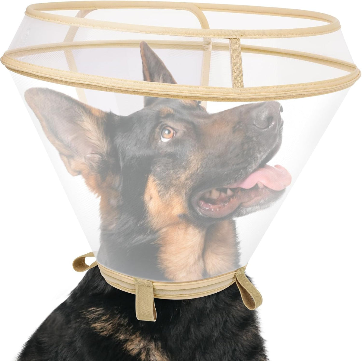 Clear Dog Cone Collar After Surgery, Extended Cone to Stop Licking