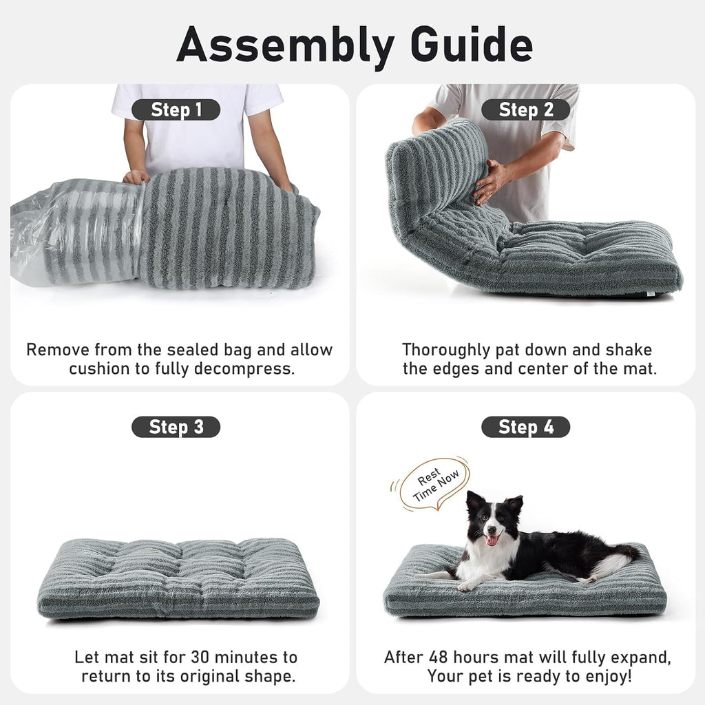 FURTIME Washable Dog Bed Medium Size Dogs, Deluxe Dog Crate Beds