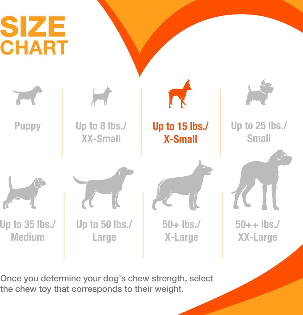 Nylabone Power Chew Original Bone Dog Chew Toys, X-Small, 3 Count | Pancakes & sausage, roast beef, & meat lasagna flavor, durable, long lasting, flavor throughout, for dogs up to 15 lbs