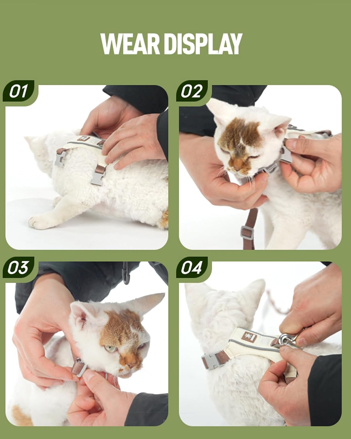 Cat Harness and Leash Set with Reflective Strips, Escape Proof Adjustable Vest, Premium Taffeta Fabric Soft Lightweight, Tear Resistant, for Kitten Small Cats Outdoor Walking (Blue, S)