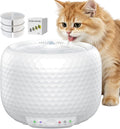 Red Dot Award Wireless Cat Water Fountain 1.8L/60oz, 145° Sensor Fountain with 5000mAh Battery, Silent Pump, Water-Electric Separation & Low Water Auto Shut Off for Cats Dogs