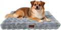 Washable Dog Bed Medium Size Dog,Orthopedic Crate Pads,36x27in Blue-Grey