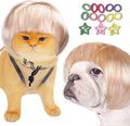 Funny Pet Wig – DIY Haircut & Adjustable Fit – Cat & Dog Costume for Halloween, Party, Photo Shoots – 3D Natural Look – Fits 5kg-50kg Pets
