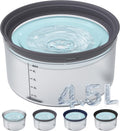 Decflow 1.2Gal No Spill Dog Water Bowl with Slow Drinking Feeder