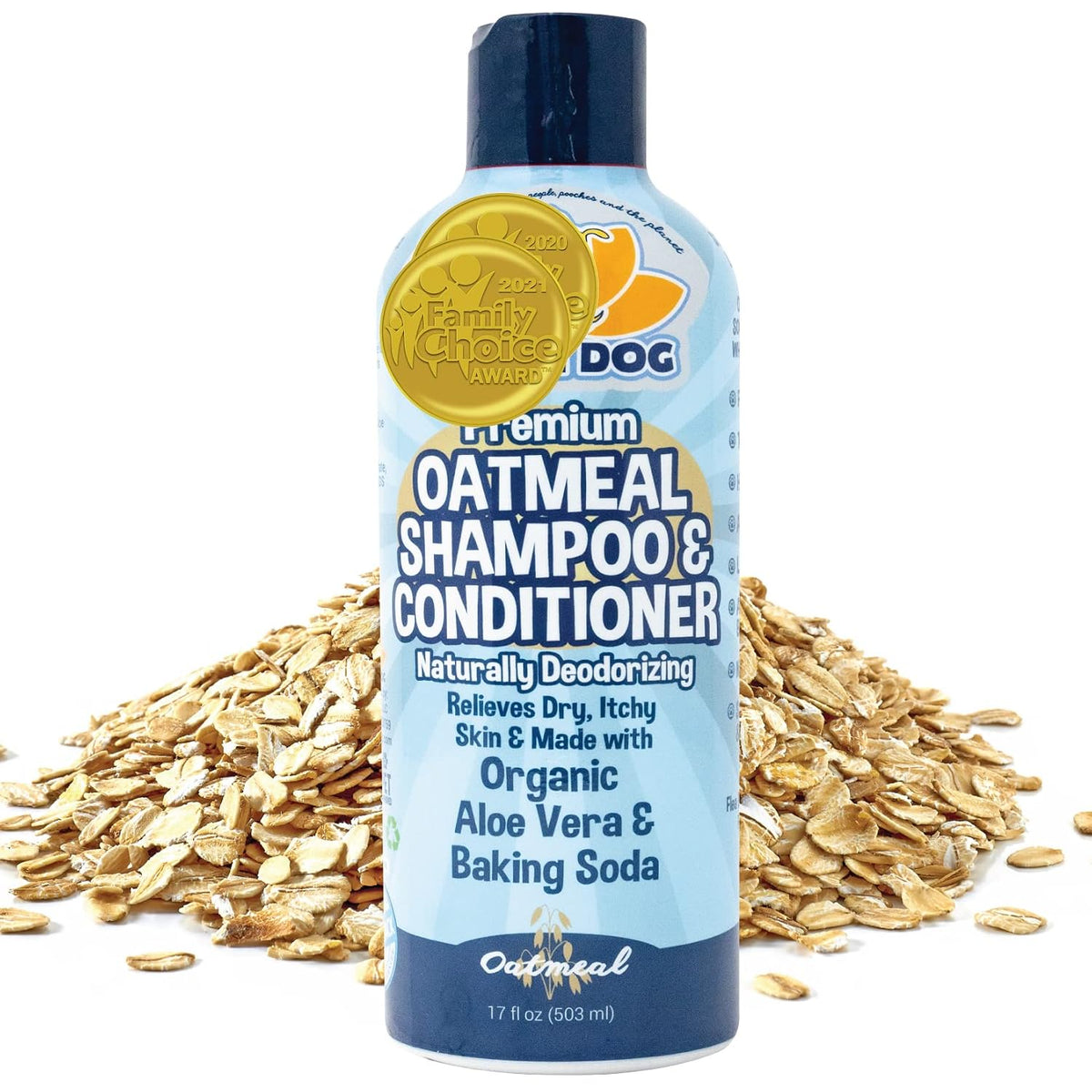 Bodhi Dog Grooming Bundle - Oatmeal Shampoo & Conditioner with Bath Brush for Shower, Showerhead, Sprayer & Bathing - Gentle Care for Long, Short & Curly Hair