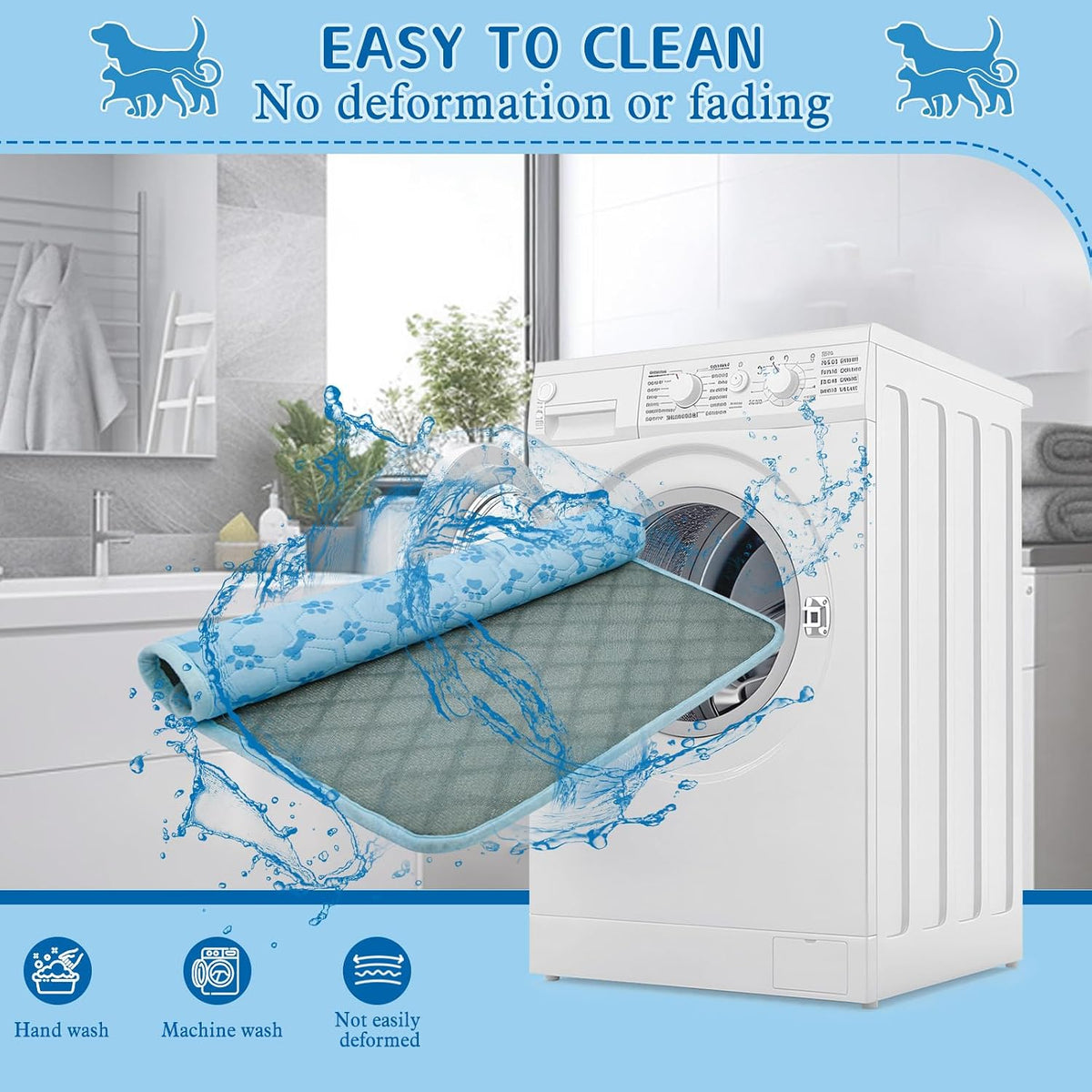 SHEJIZE Dog Cooling Mat Large, No-Water, Washable, Anti-Slip for Car