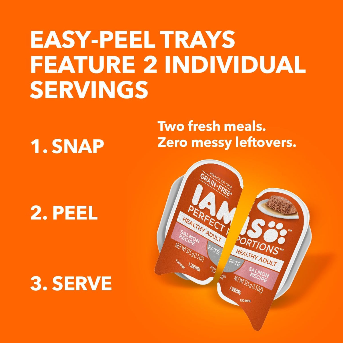 IAMS Perfect Portions Healthy Adult Pate Wet Cat Food, Salmon, 24 Count