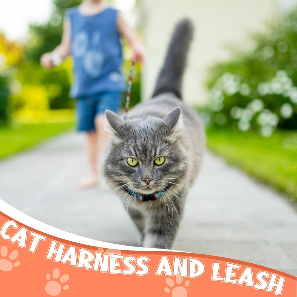 2 Pack Cat Harness and Leash Set Escape Proof Adjustable Cat Harness