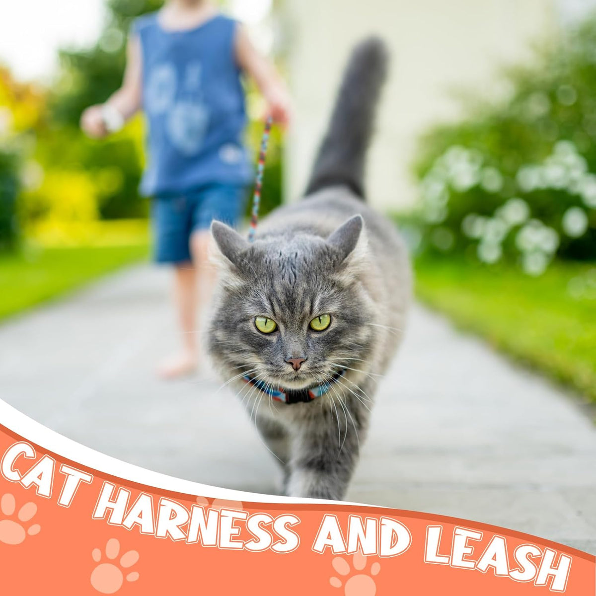 2 Pack Cat Harness and Leash Set Escape Proof Adjustable Cat Harness