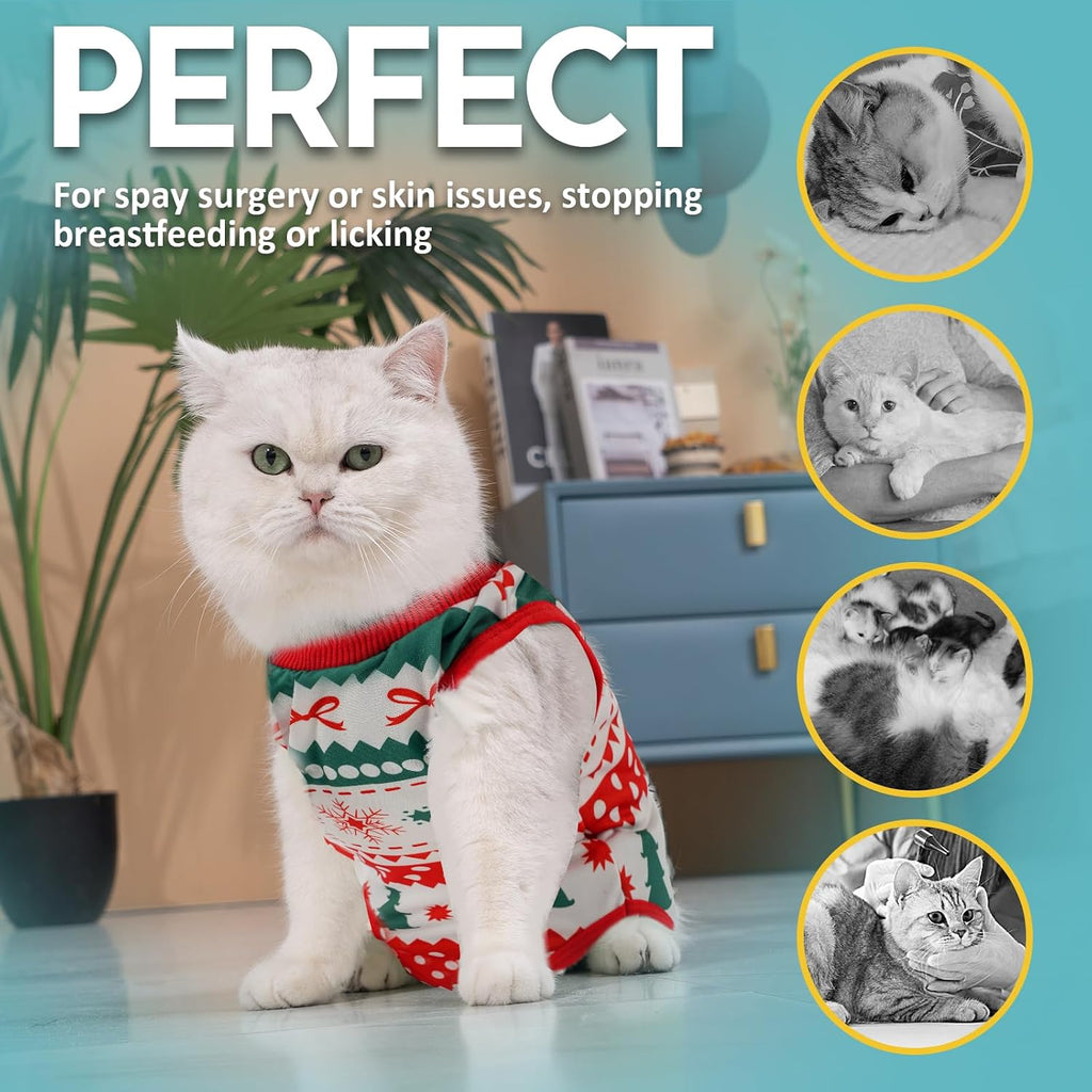 Avont Cat Recovery Suit - Kitten Onesie for Cats After Surgery