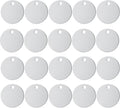 AUEAR, 20 Pack 25mm Round Shape Pet ID Tag Blank for Dog Cat Number Name Phone Charm Jewelry Making (Silver)