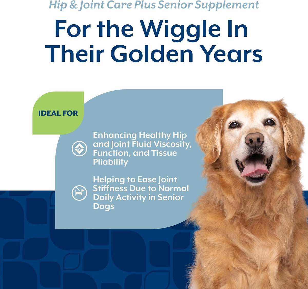 NaturVet Senior Dog Wellness Advanced Hip and Joint Plus Omegas - 40 Ct