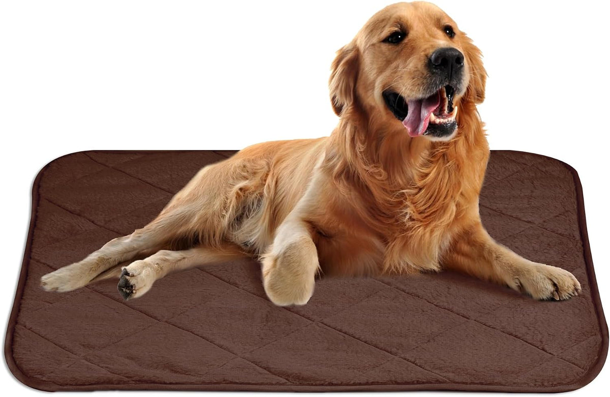 NWK Self Warming Thermal Pet Mat for Dogs and Cats (Coffee Brown, Large)