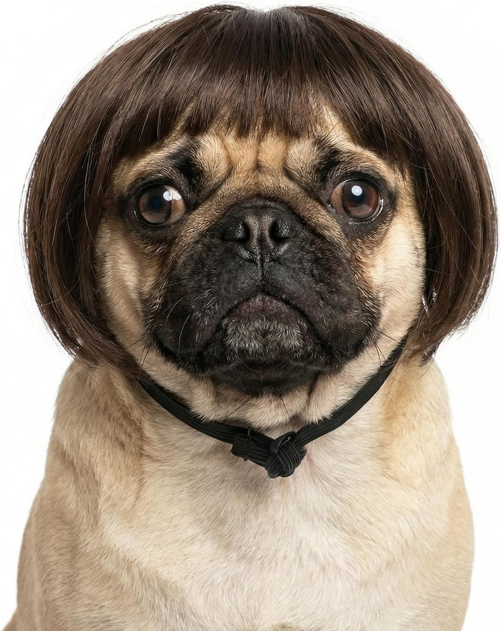 Dog Wigs for Small Dogs, Funny Dog Wigs with Adjustable Elastic Bands, Cat Wig for Halloween Cosplay Small Medium Pet Decoration Parties Funny