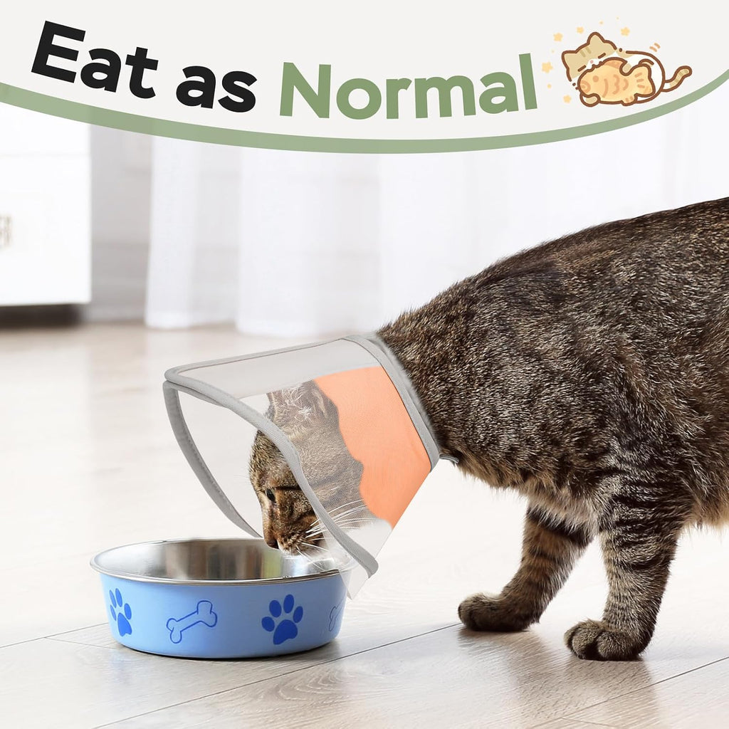 Cat Cone Collar Soft: Comfortable Waterproof Mesh Recovery Cone After Surgery to Stop Licking and Scratch, Alternative to Plastic Elizabeth Head/Neck Cone
