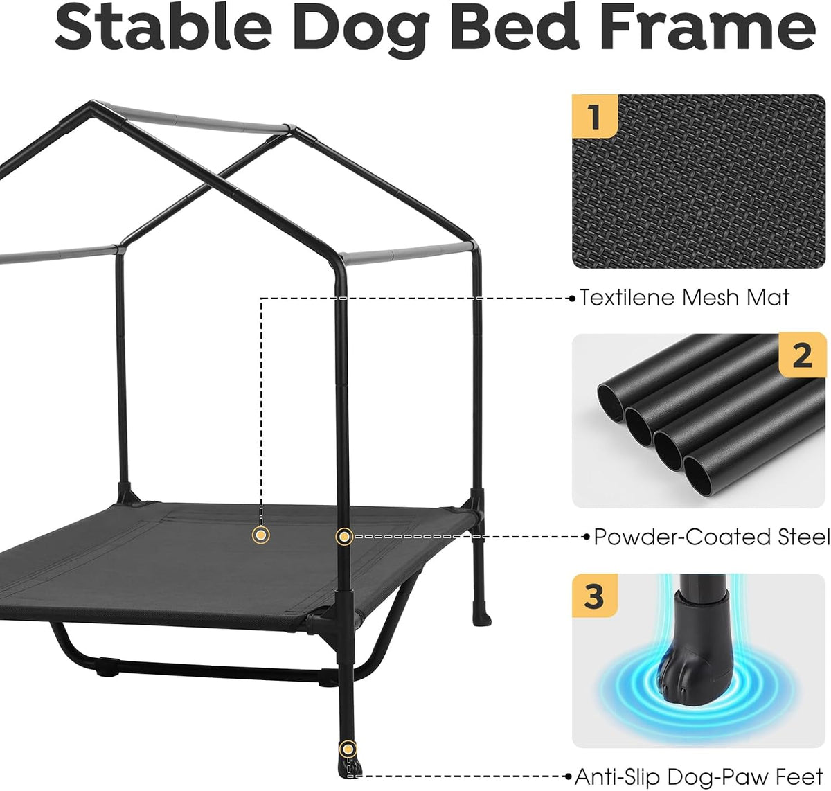 Veehoo 47" Dog House, 2-in-1 X-Large Dog House Outdoor Indoor Weatherproof