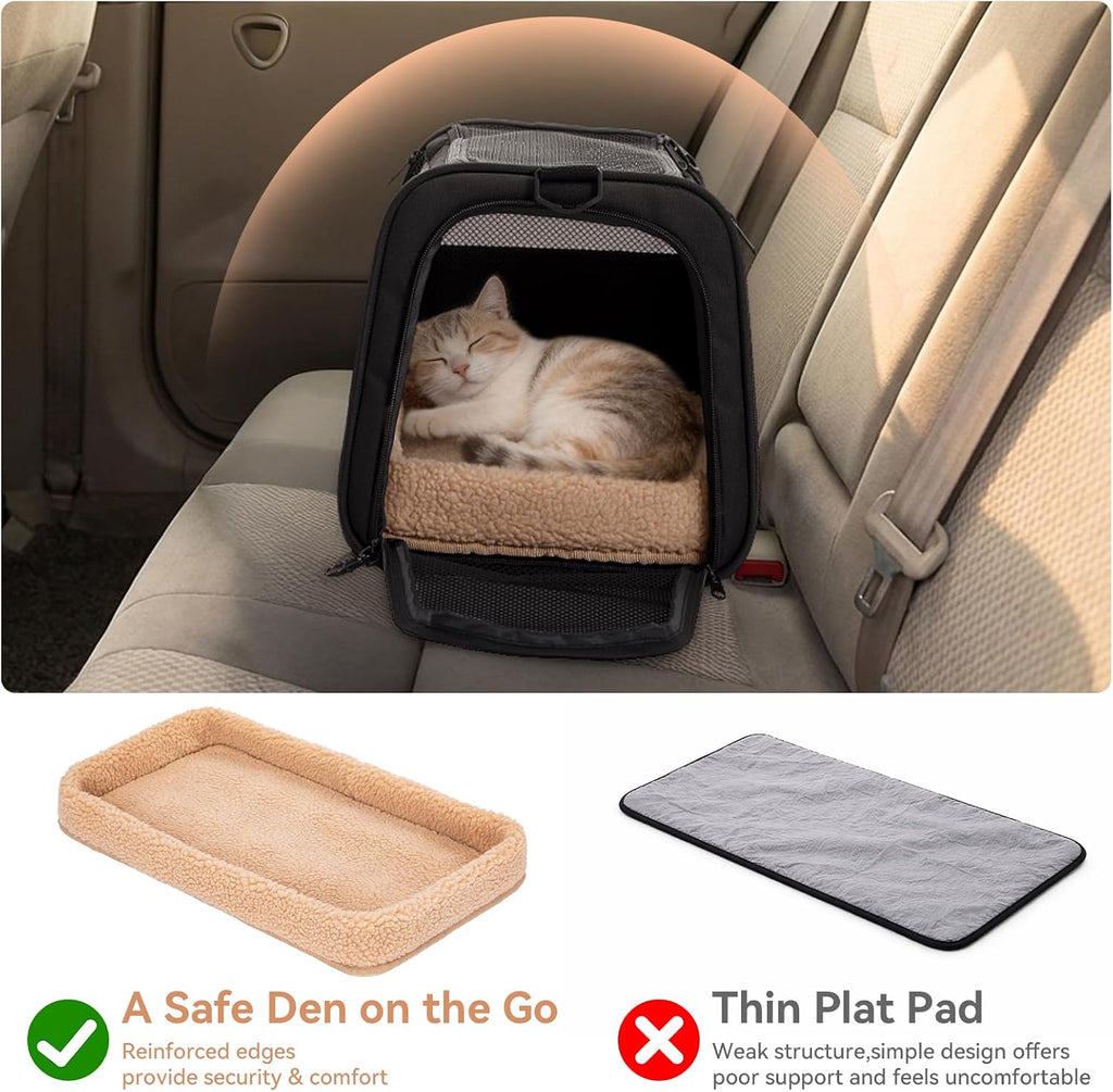 PETSFIT Cat Carrier Soft with Patented Safety Buckles, Safe for Car Travel
