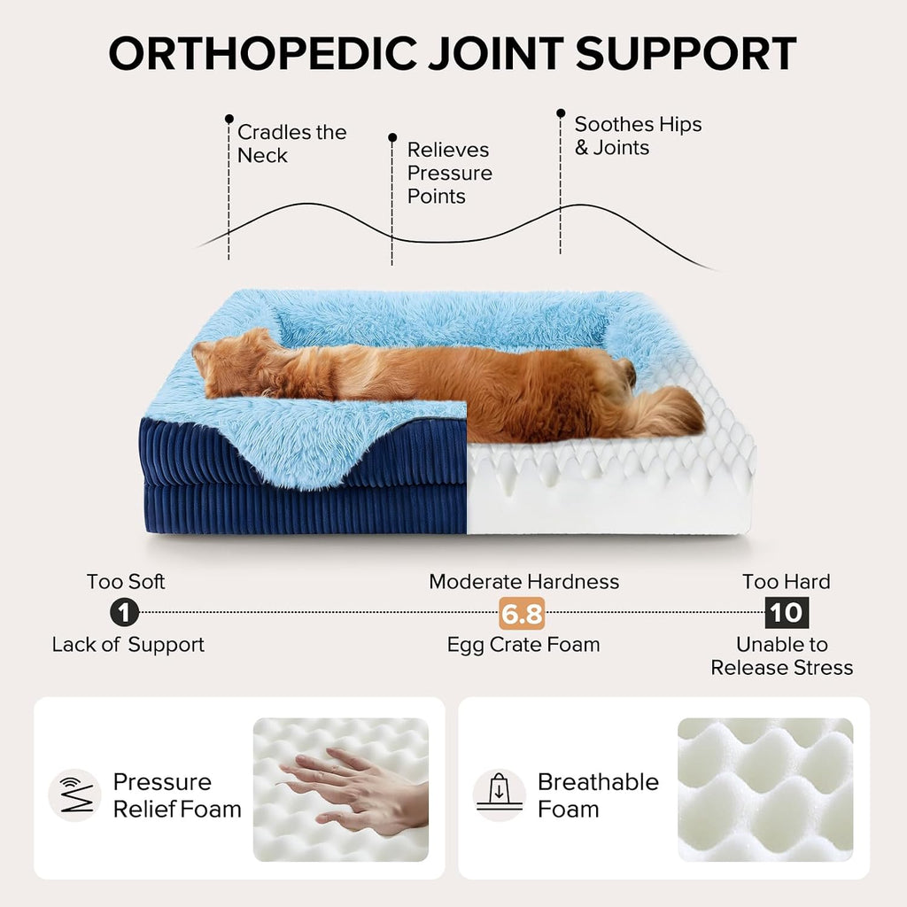 GASUR Orthopedic Dog Bed Extra Large Sized Dog, Washable XL Dog Couch Beds