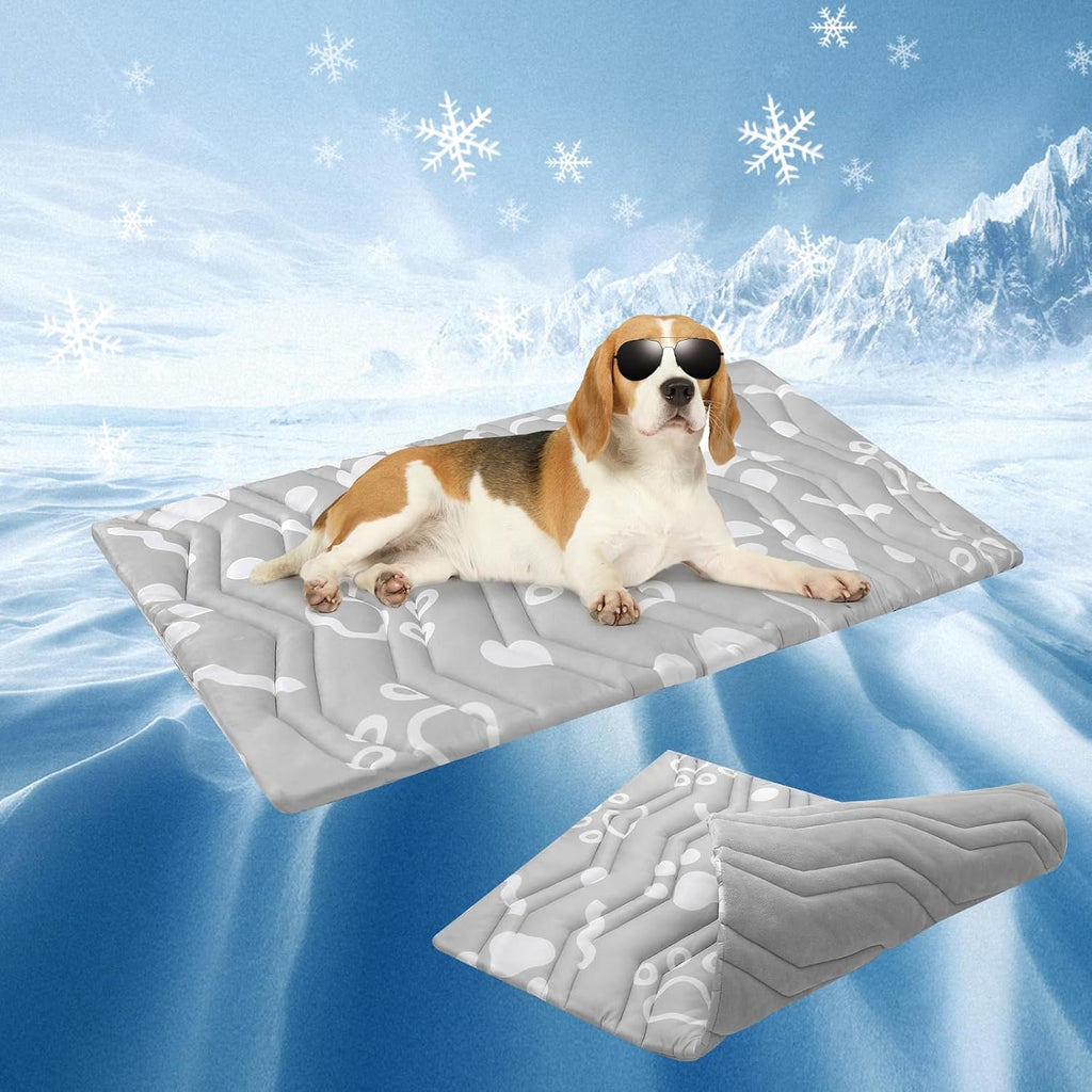BEAUTYZOO Cooling Mat for Medium Dogs, 36x23in Reversible Pad, Self-Cooling