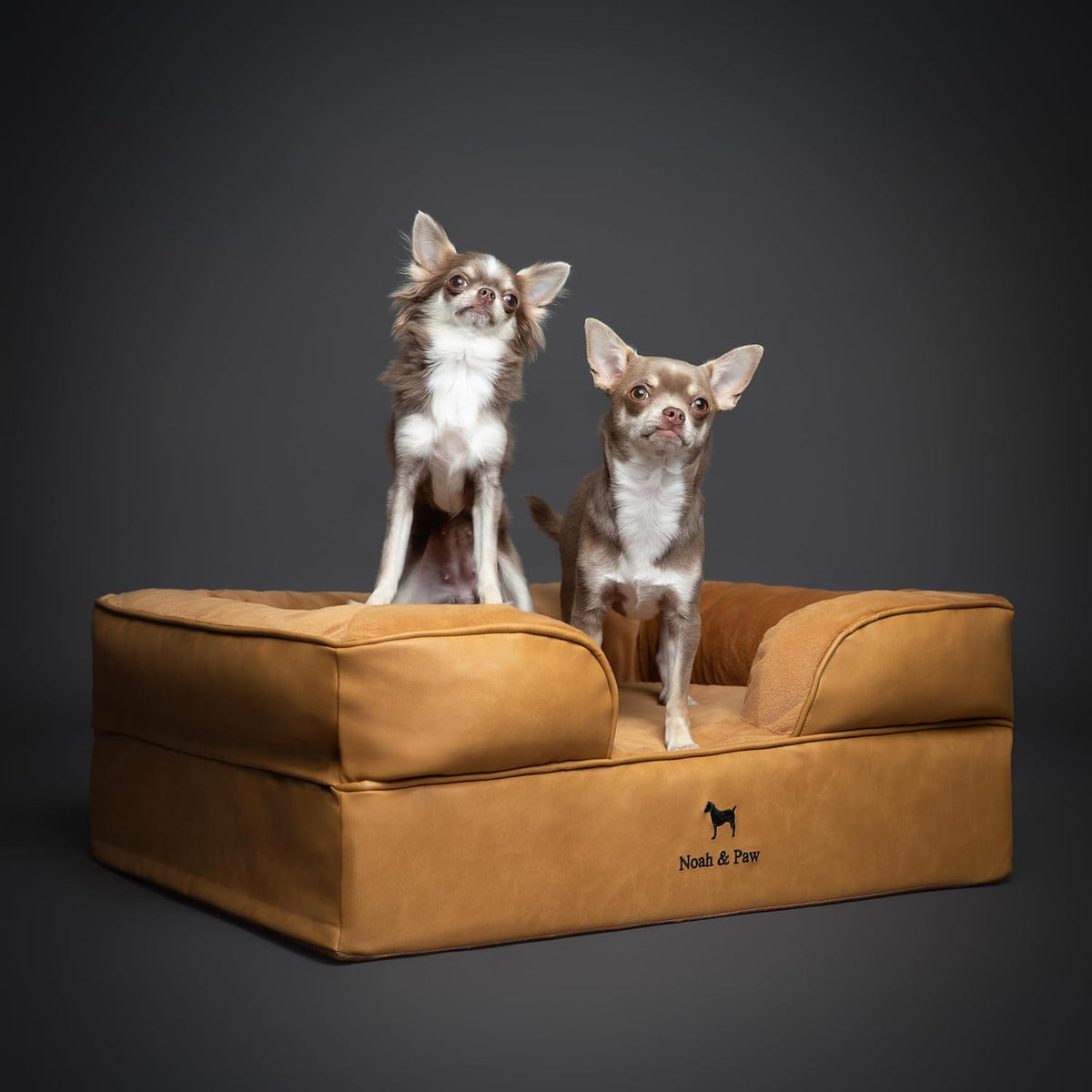 NOAH & PAW Dog Bed, Orthopedic Memory Cooling Foam (2X Base) 28x23x11in