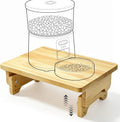 SZEE Adjustable Cat Food Stand, Elevated Cat Feeder Stand, 3-Height Setting