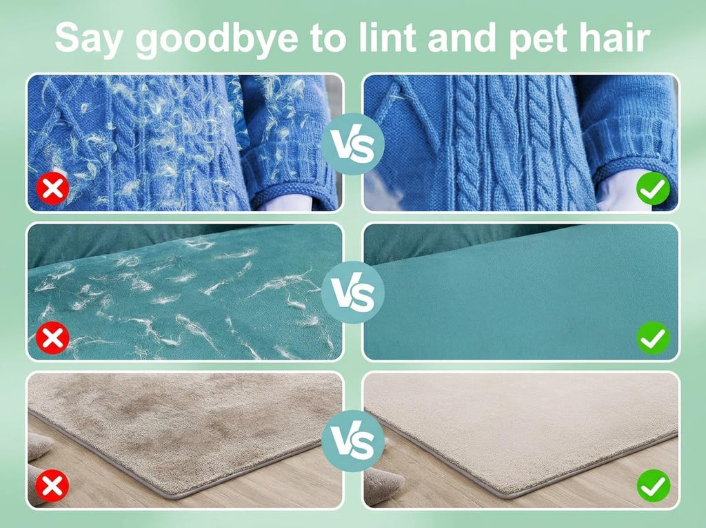 2 Pack Thickened Reusable Static Pet Hair Removal Gloves for Dogs and Cats