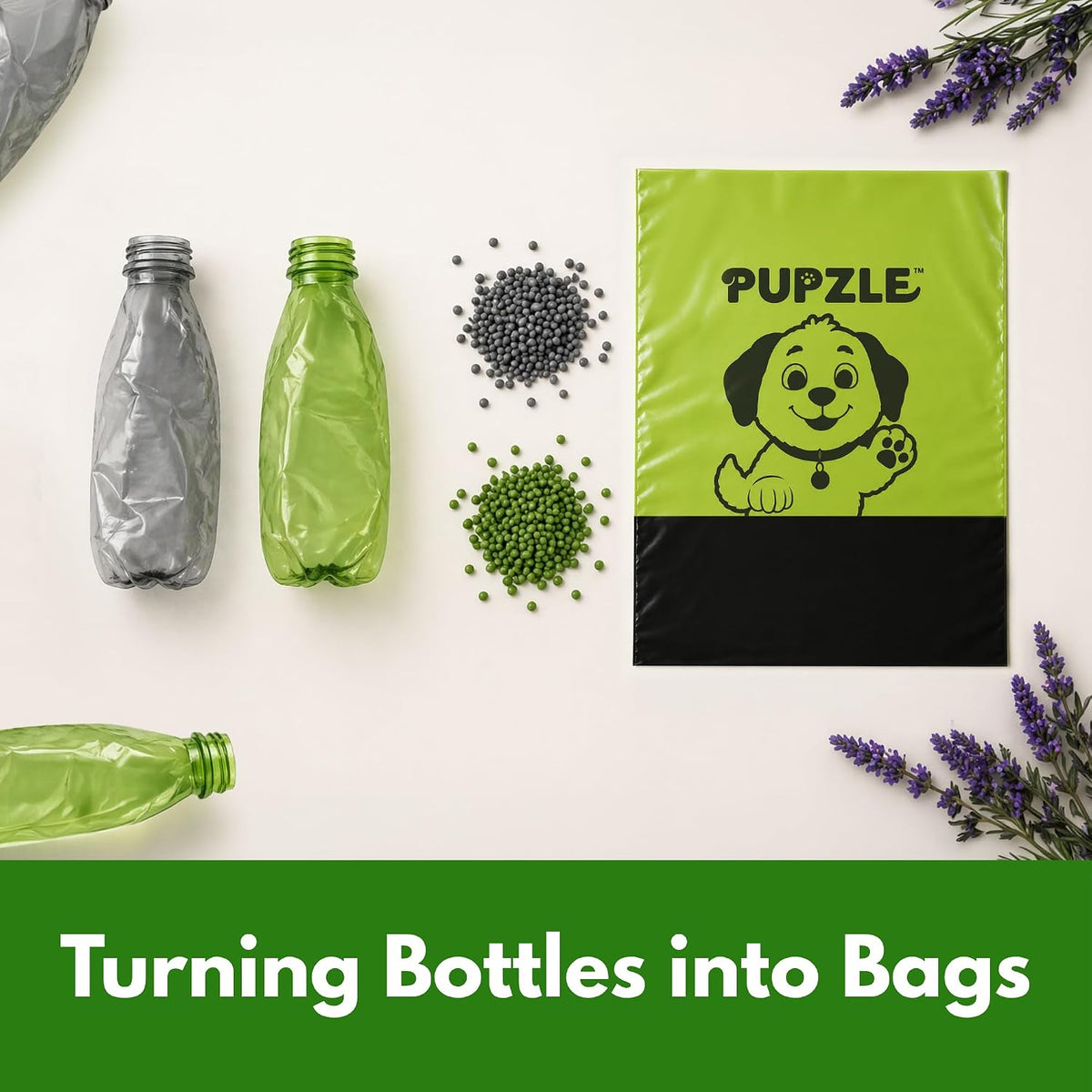Pupzle 2-Ply Thick Dog Poop Bags For Dogs, Multi-layered Hand Protection | Thick Dog Poop Bags and Odor Blocking Heavy Duty Large Doggy Bags, Includes Pouch, Lavender Scented 250 Bags For Pet Waste