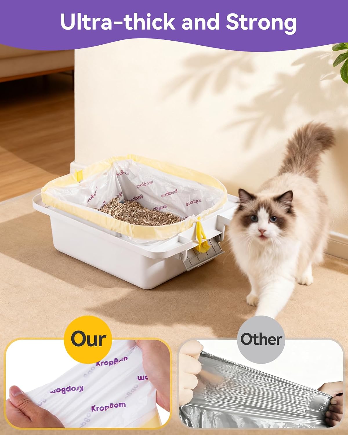 45 Count Cat Litter Box Bags Compatible with PetPivot AutoScooper 11/12