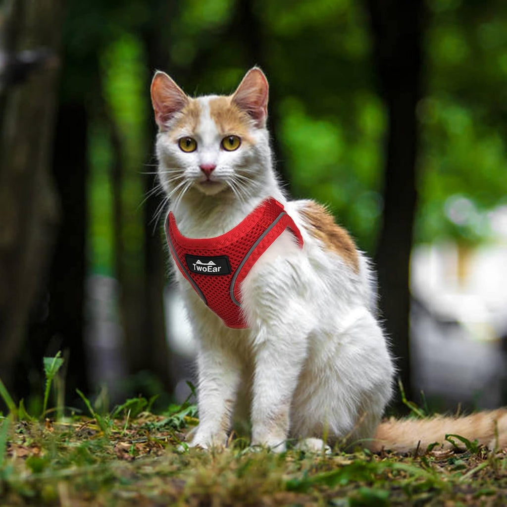 Twoear Cat Harness and Leash Set, Escape Proof Kitten Harness for Walking