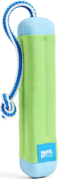 Chuckit! Amphibious Bumper Fetch and Float Toy 2 Sizes Assorted Colors | Floats in Water & Keeps Dogs Busy with Interactive Fetch Play; Made of Tough Rubber, Nylon & Foam with Non-Slip Rope Handle