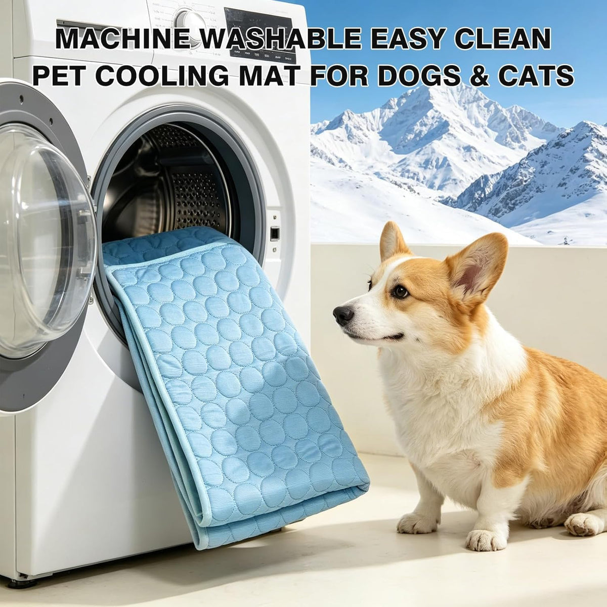 Cooling Mat for Dogs Large,Dog Cooling Mat Indoor,20"x24",Crate Pad for Pet